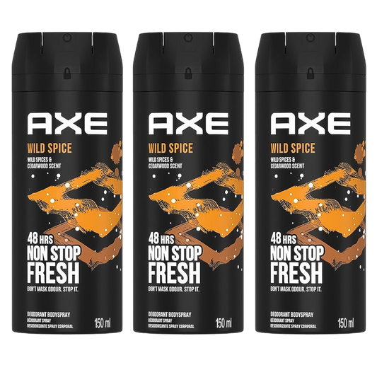 Axe Wild Spice 48H Non Stop Fresh Spray Deodorant For Him - Pack Of 3 - Medaid