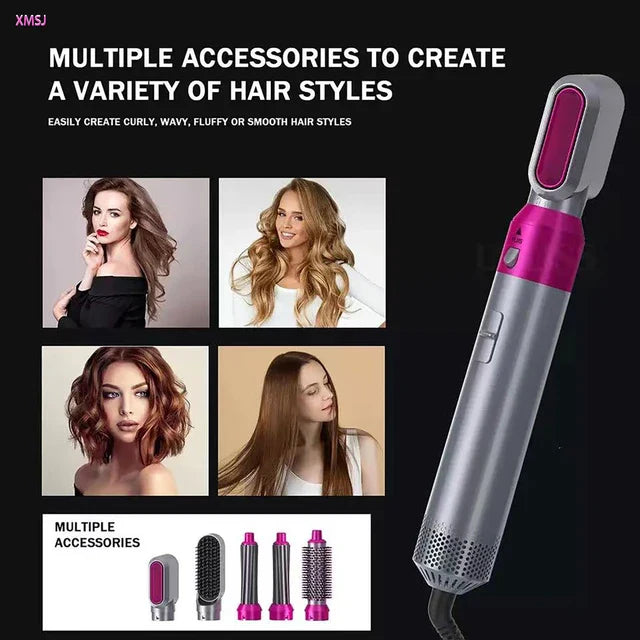 5 In 1 Hot Air Styler Hair Straightener - Medaid International