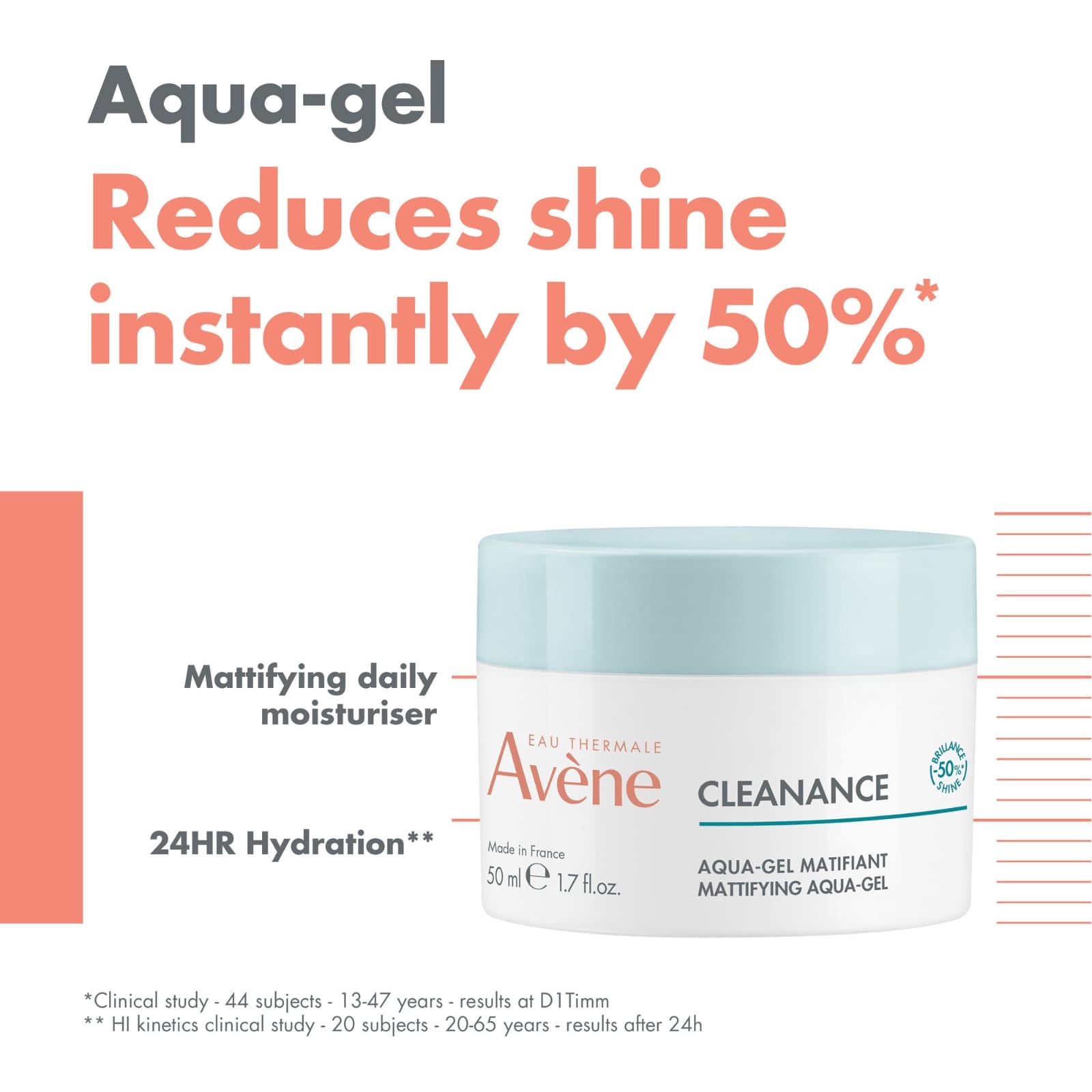 AVENE CLEANANCE Mattifying Aqua Gel for Combination to Oily Skin 50ml - Medaid International