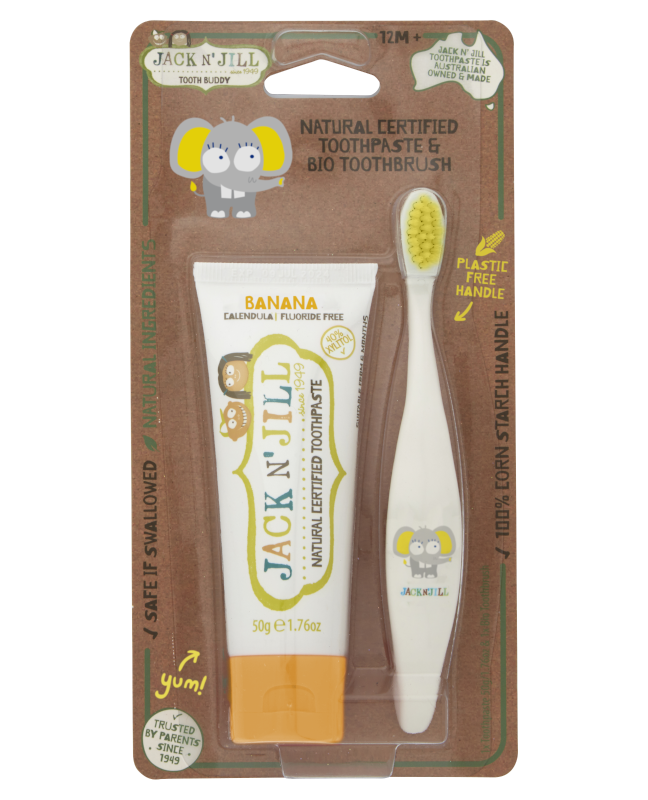 Jack N'Jill natural toothpaste and Bio Toothbrush Banana - Medaid - Lebanon