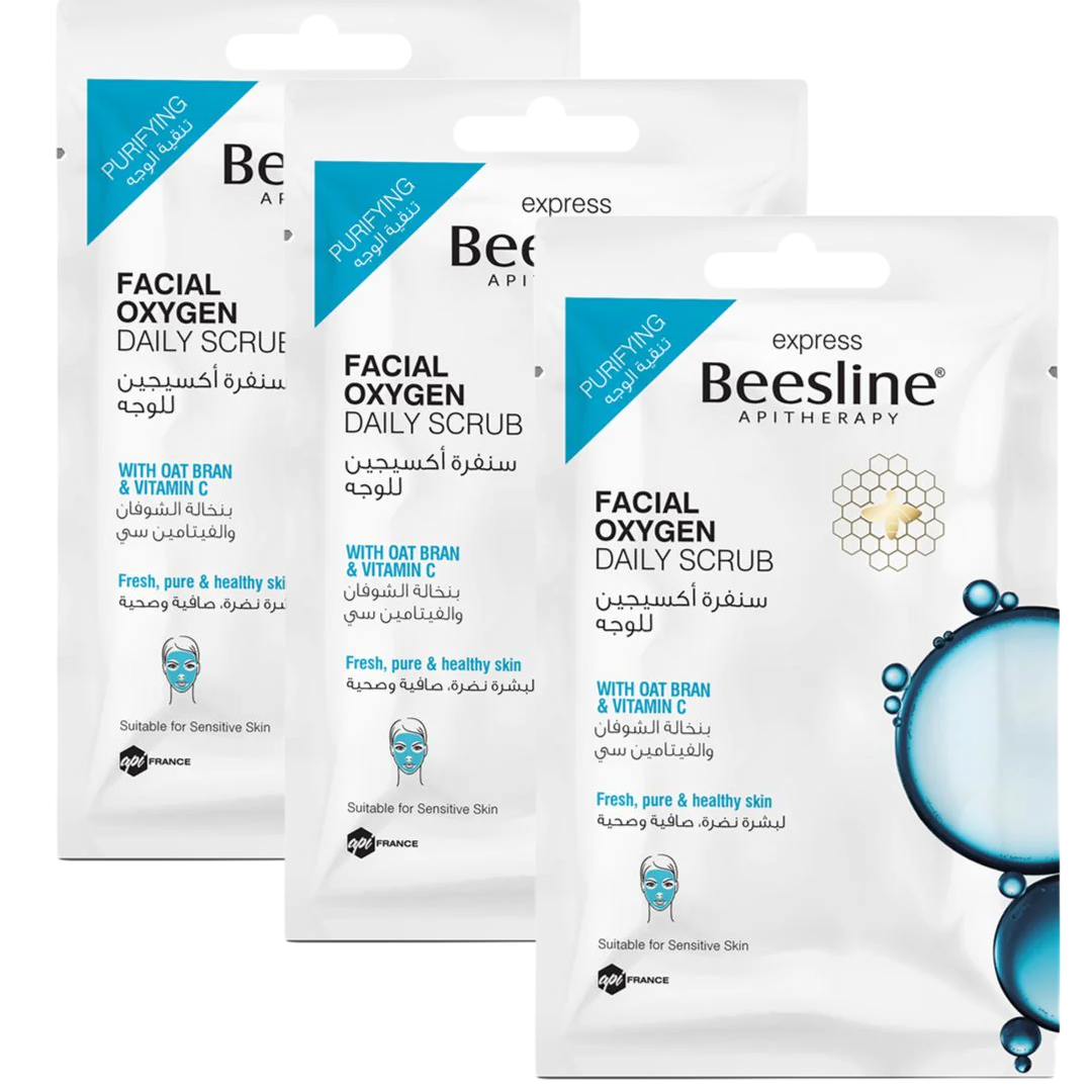 Beesline Oxygen Facial Scrub Mask 3-pack - Medaid - Lebanon
