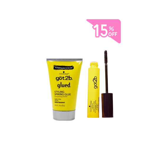 Schwarzkopf Got2b Glued for brows & edges + Schwarzkopf got2b Glued Styling Spiking Glue – 35g (1.25 oz) – Water Resistant Hair Glue, Adhesive Original - Medaid International