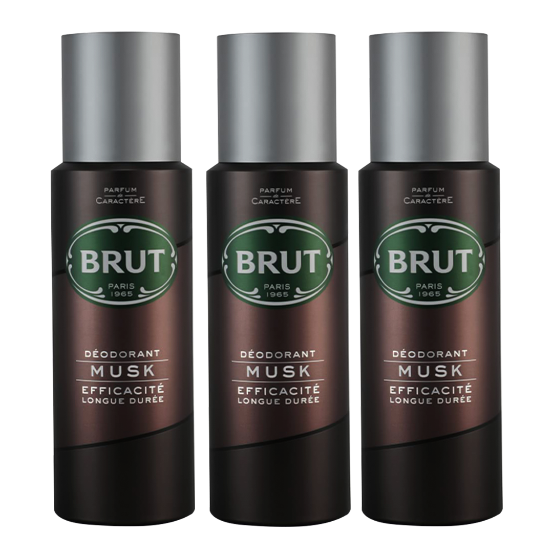 Brut Musk Spray Deodorant For Him - Pack Of 3 - Medaid