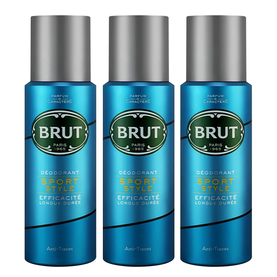 Brut Sport Style Spray Deodorant For Him - Pack Of 3 - Medaid