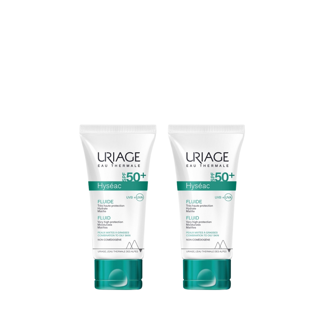 Uriage Hyseac Fluide Spf 50+ 50ml Duo At 15% Off - Medaid - Lebanon