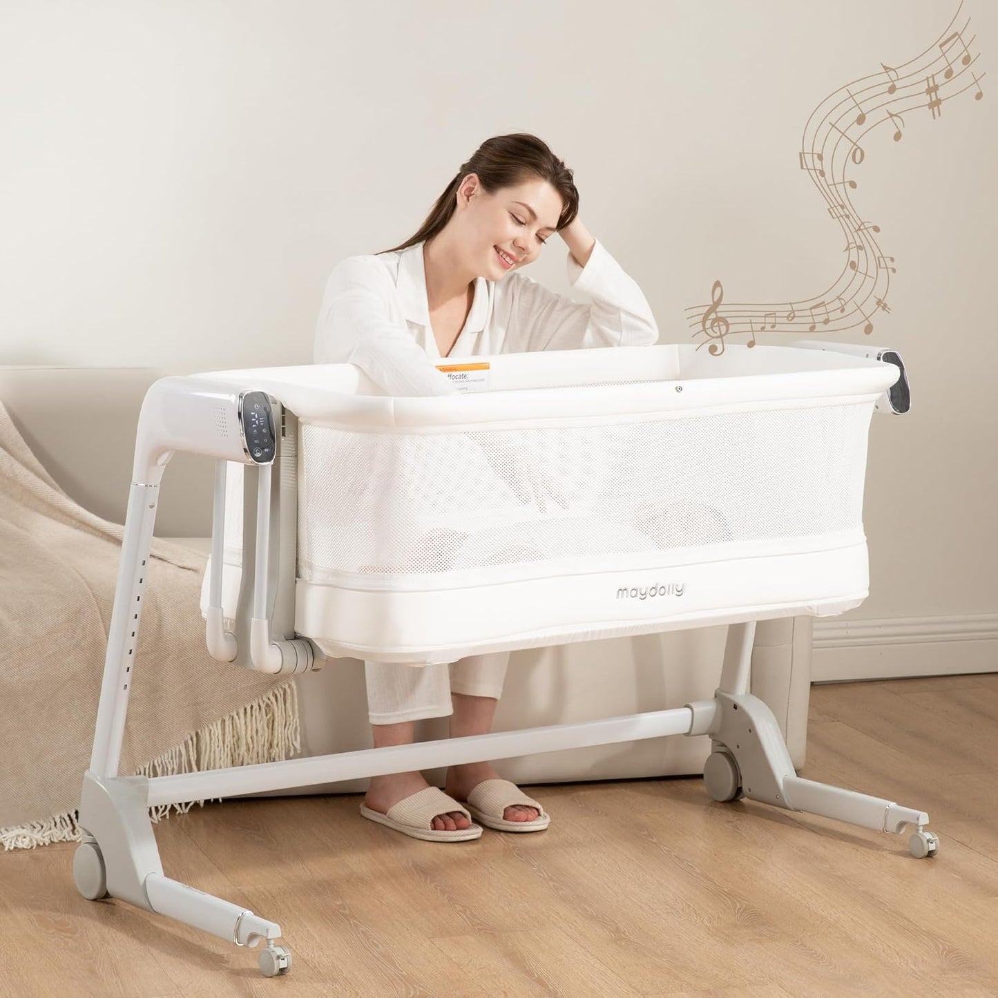 Miila Nova Smart Soothing Bassinet – 2-in-1 Baby Bassinet & Playpen