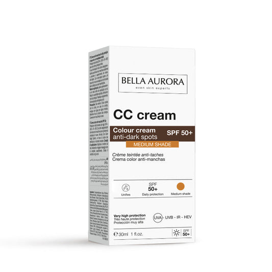 Bella Aurora Anti-Dark Spot SPF 50+ CC Cream Medium shade - Medaid