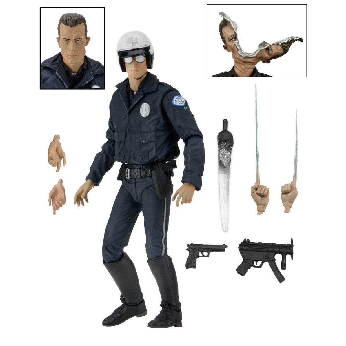 TERMINATOR 2: JUDGMENT DAY - ULTIMATE T-1000 MOTORCYCLE COP ACTION FIGURE BY NECA - Medaid International