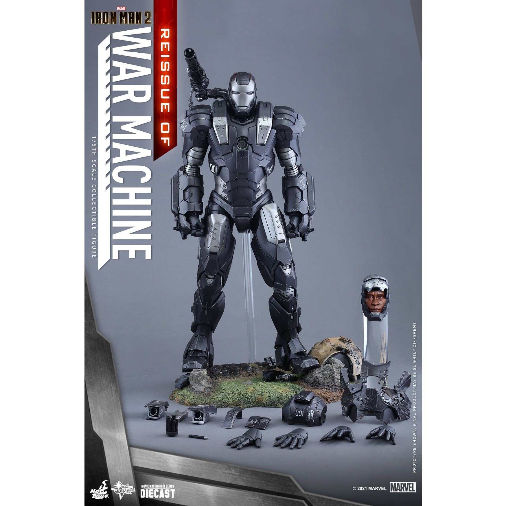Iron Man 2 War Machine Reissue 1:6 Diecast Statue By Hot Toys - Medaid International