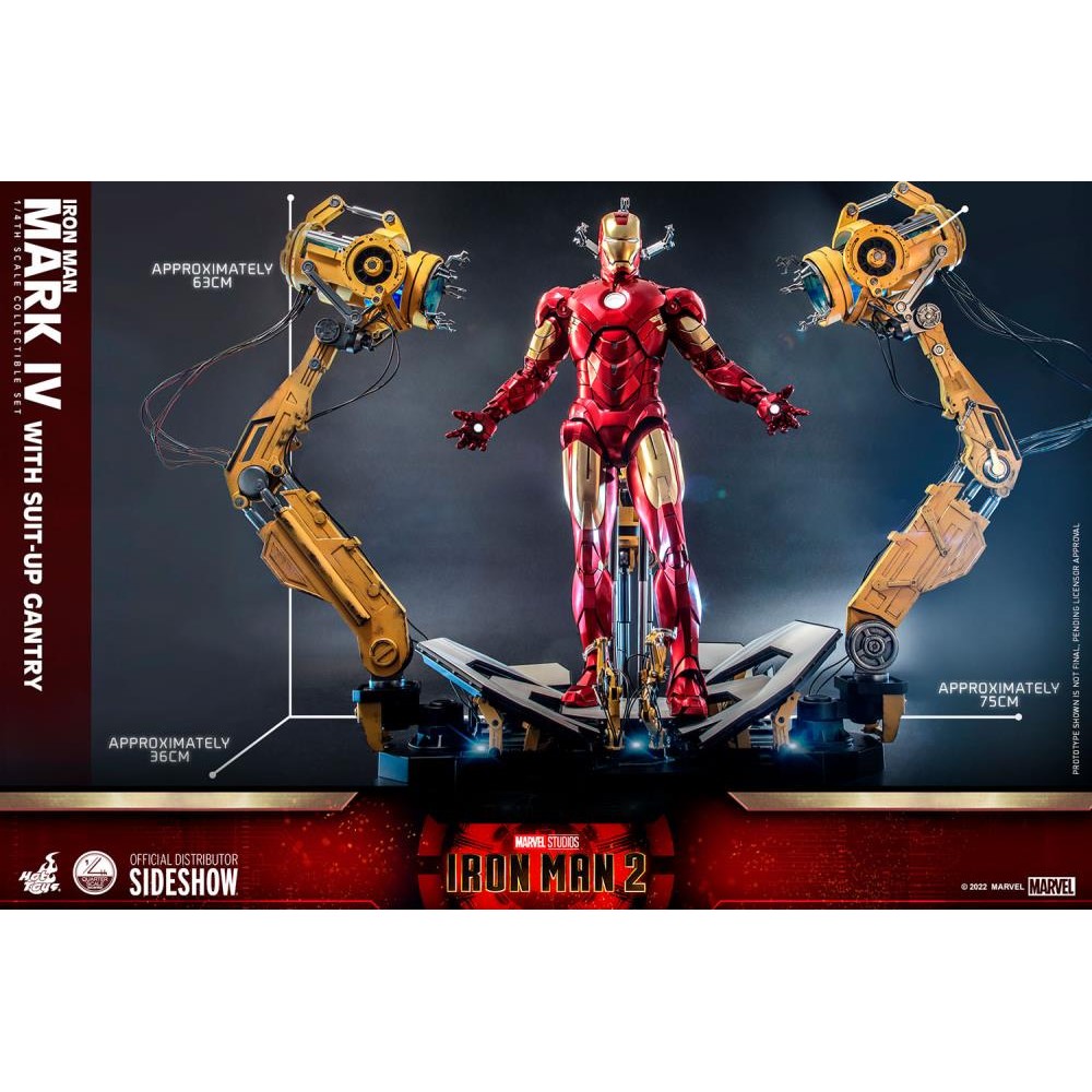 IRON MAN MARK IV WITH GANTRY 1:4 SET By Hot Toys - Medaid International
