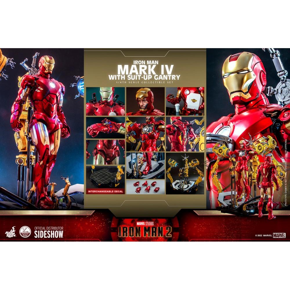 IRON MAN MARK IV WITH GANTRY 1:4 SET By Hot Toys - Medaid International