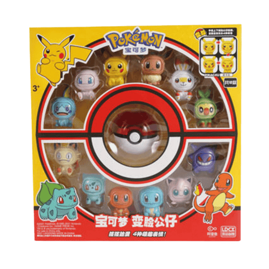 Pokemon Face Off Figures- 12 Pieces Pack - Deluxe Set By LingDong - Medaid International