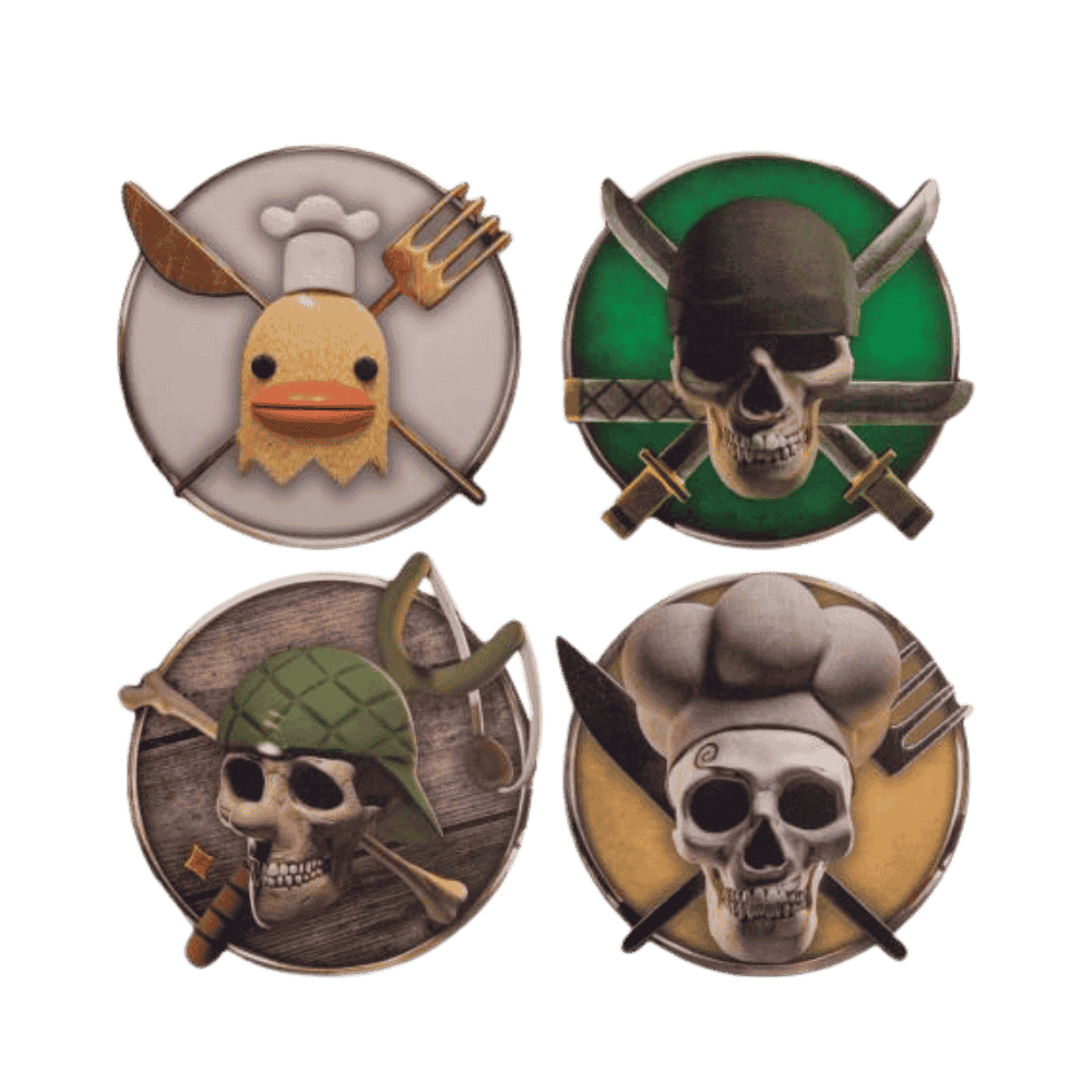 One Piece Characters #2 Set of 4 Coasters By Cinereplica - Medaid International