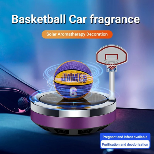 Car Air Fresher Aromatherapy Basketball Solar Turning Ball - Medaid International