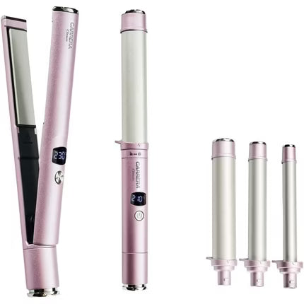 Classic Straightener & Curler 3in1 Set, Light Pink - Medaid International