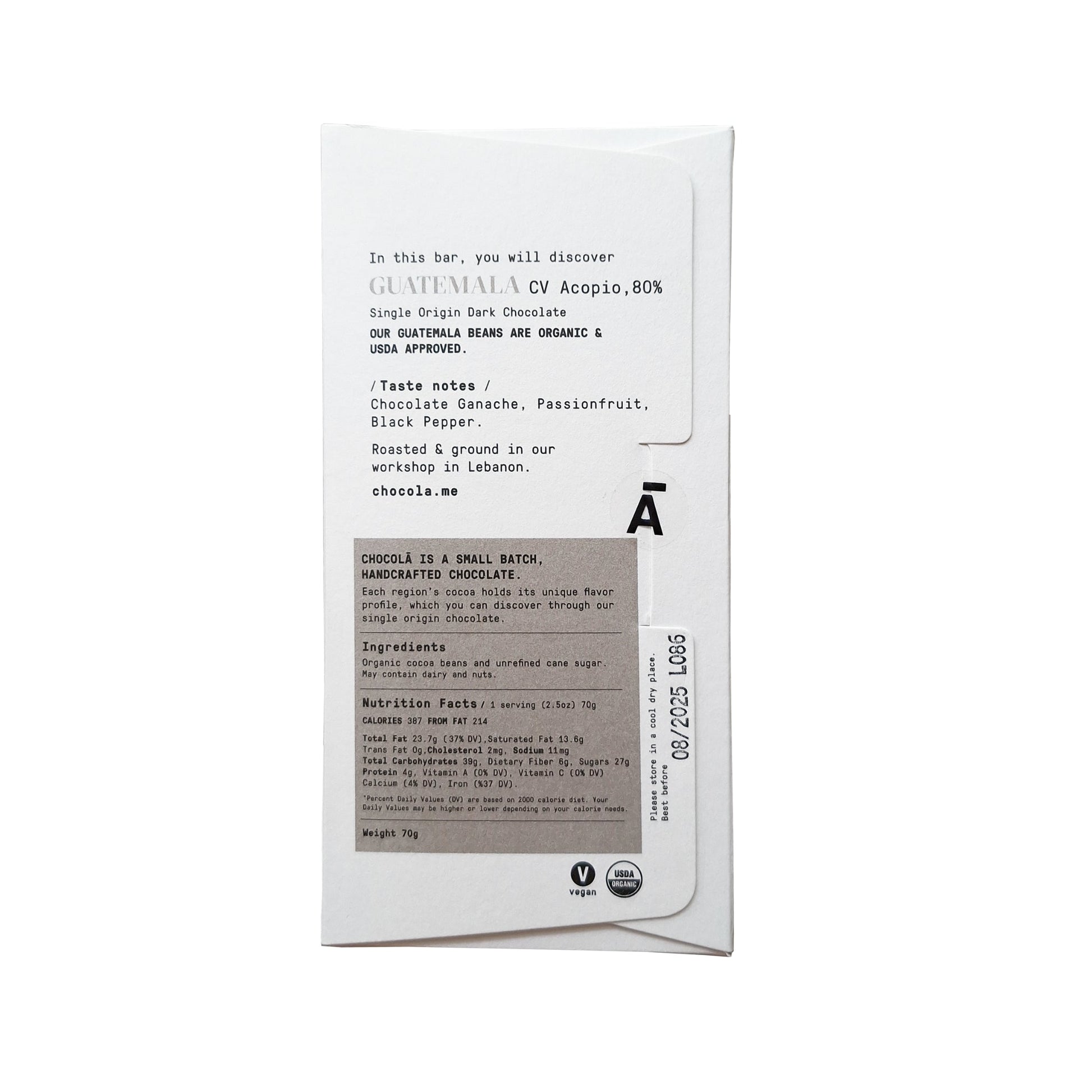 Guatemala Acopio 80% Single Origin Dark Chocolate - Medaid International