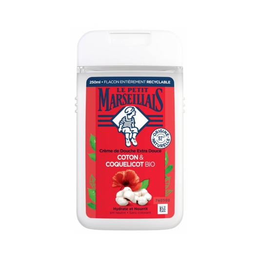 Le Petit Marseillais - Cotton Milk & Poppy Shower Gel 250ml - Medaid International
