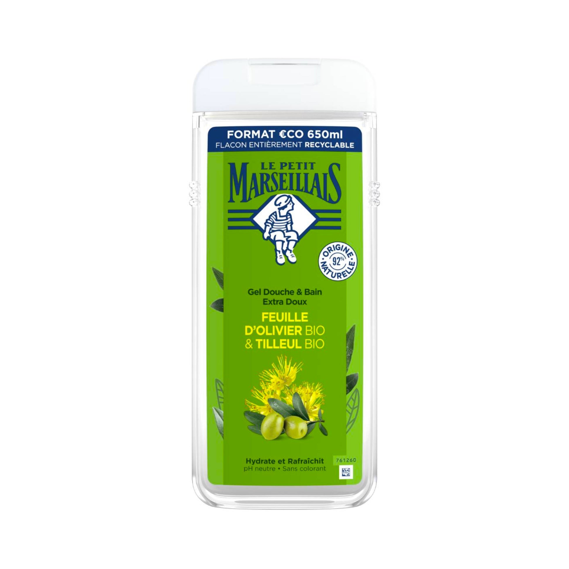 Le Petit Marseillais - Olive Leaf & Basswood Shower Gel 650ml - Medaid International