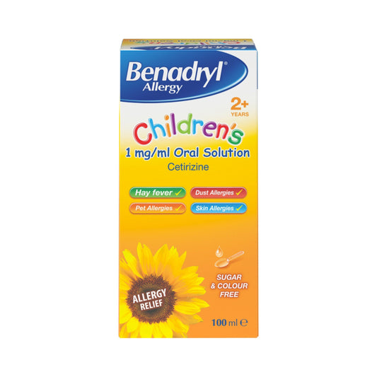 Benadryl - Children's Allergy Relief Solution 100ml (P) - Medaid