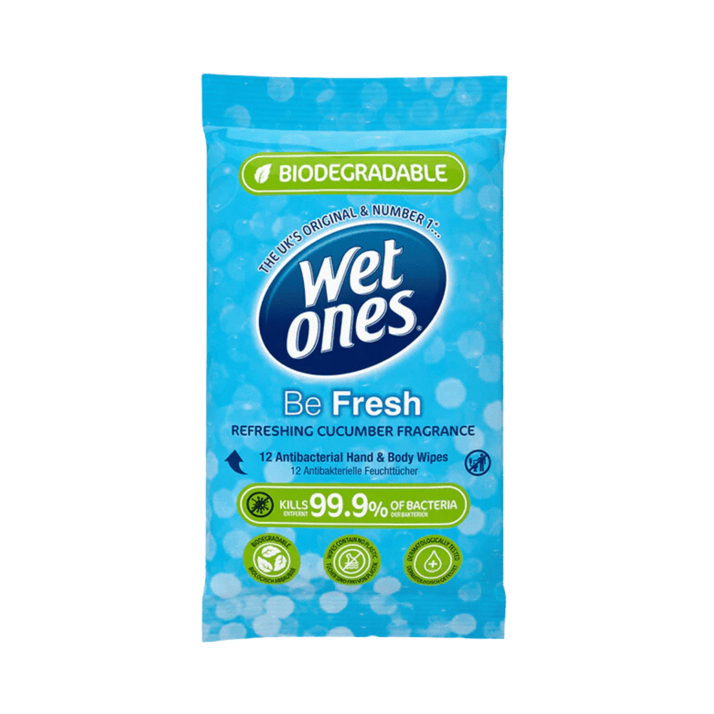 Wet Ones - Be Fresh Antibacterial Biodegradable Wipes - Medaid