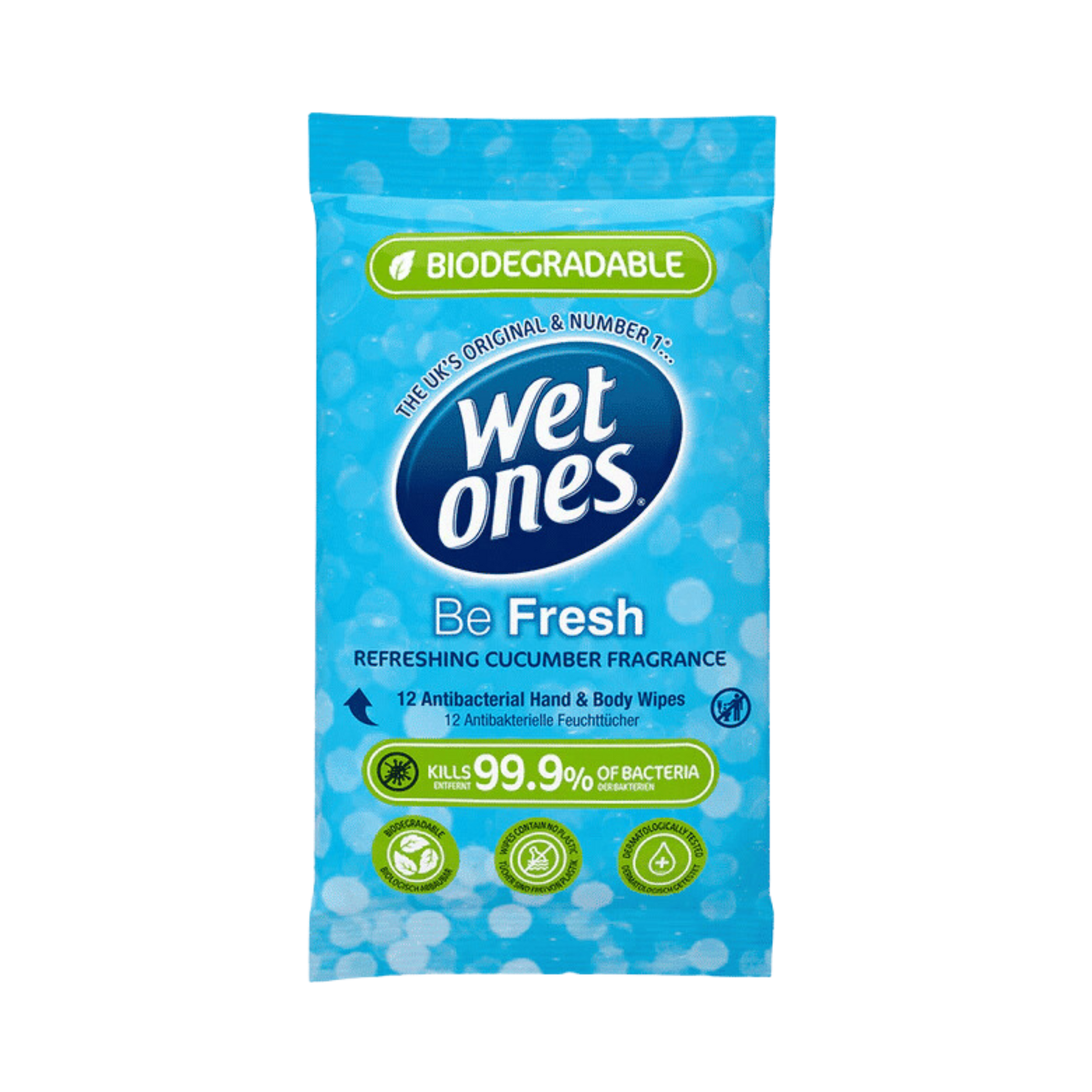 Wet Ones - Be Fresh Antibacterial Biodegradable Wipes - Medaid