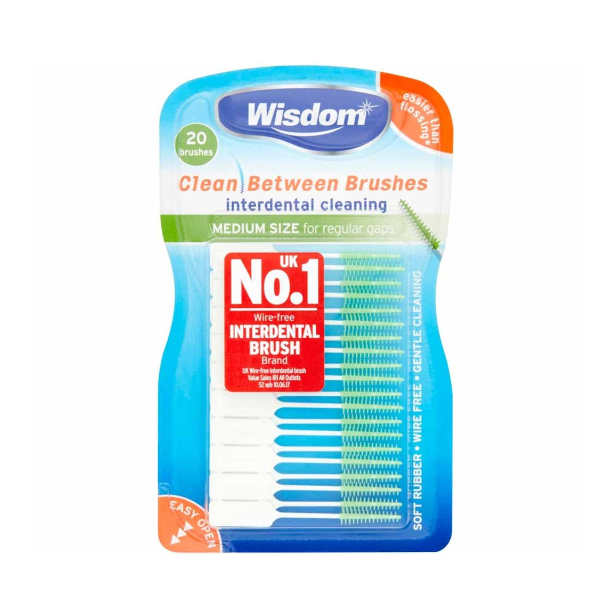 Wisdom - Interdental Brushes Medium 20 Brushes - Medaid