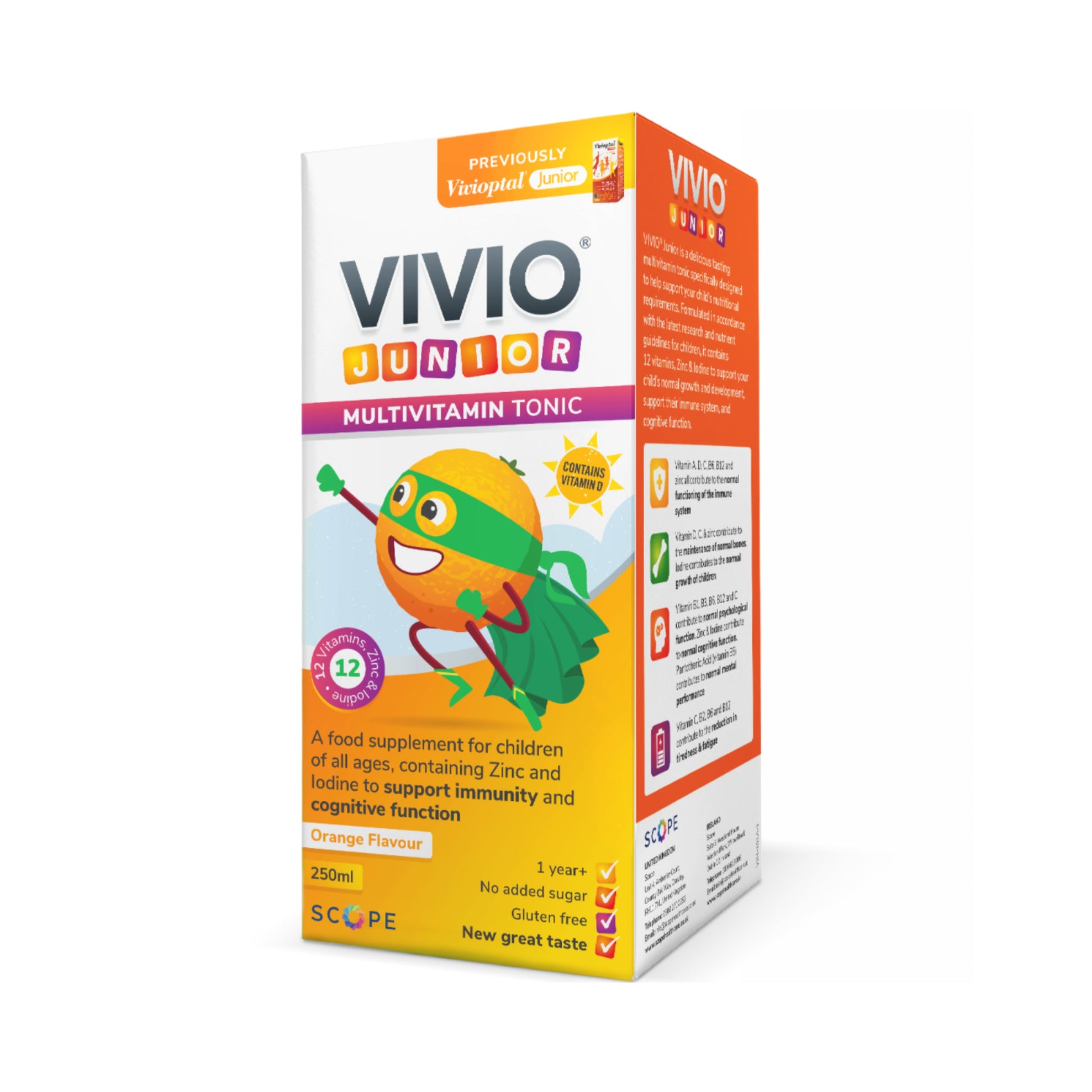 Vivio - Junior Multivitamin Tonic 250ml - Medaid