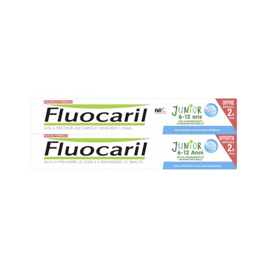Fluocaril - Junior Bubble Gum Toothpaste 6-12 Years Old 2x75ml - Medaid International