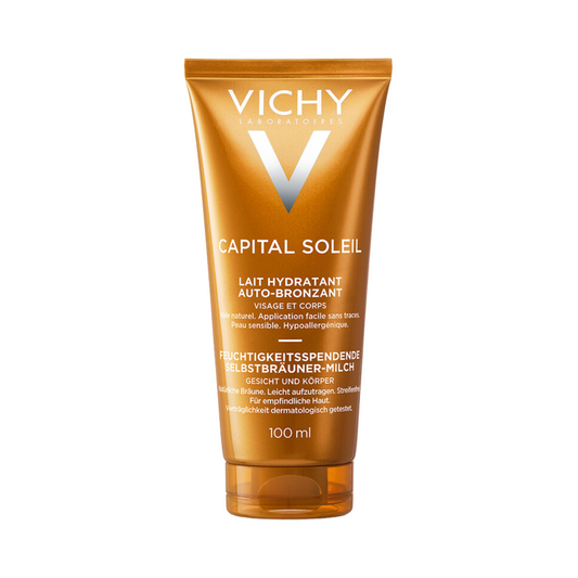 Vichy - Capital Soleil Moisturising Self Tan Milk for Face & Body 100ml - Medaid International