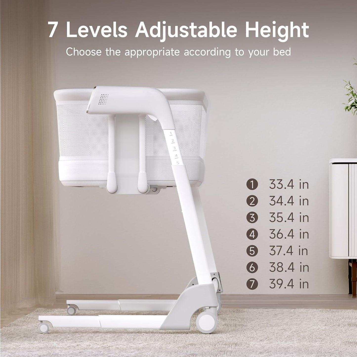 Miila Nova Smart Soothing Bassinet – 2-in-1 Baby Bassinet & Playpen