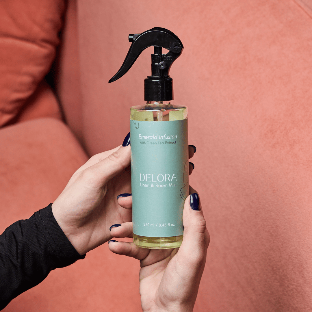 Delora Linen & Room Mist - Emerald Infusion (With Green Tea Extract)