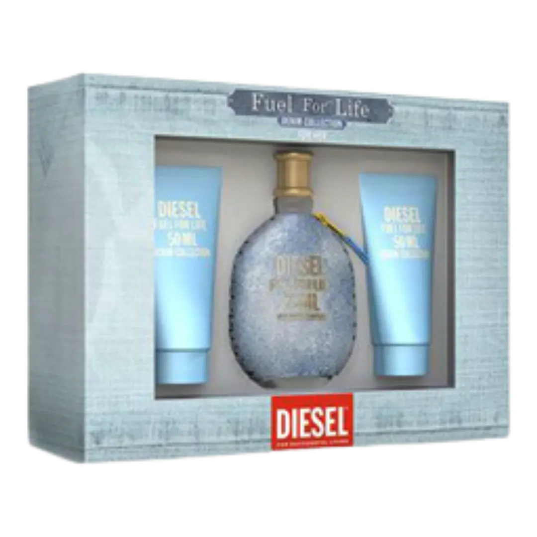 Diesel Fuel For Life Denim Collection Eau De Toilette Women's Gift Set - 3Pcs - Medaid