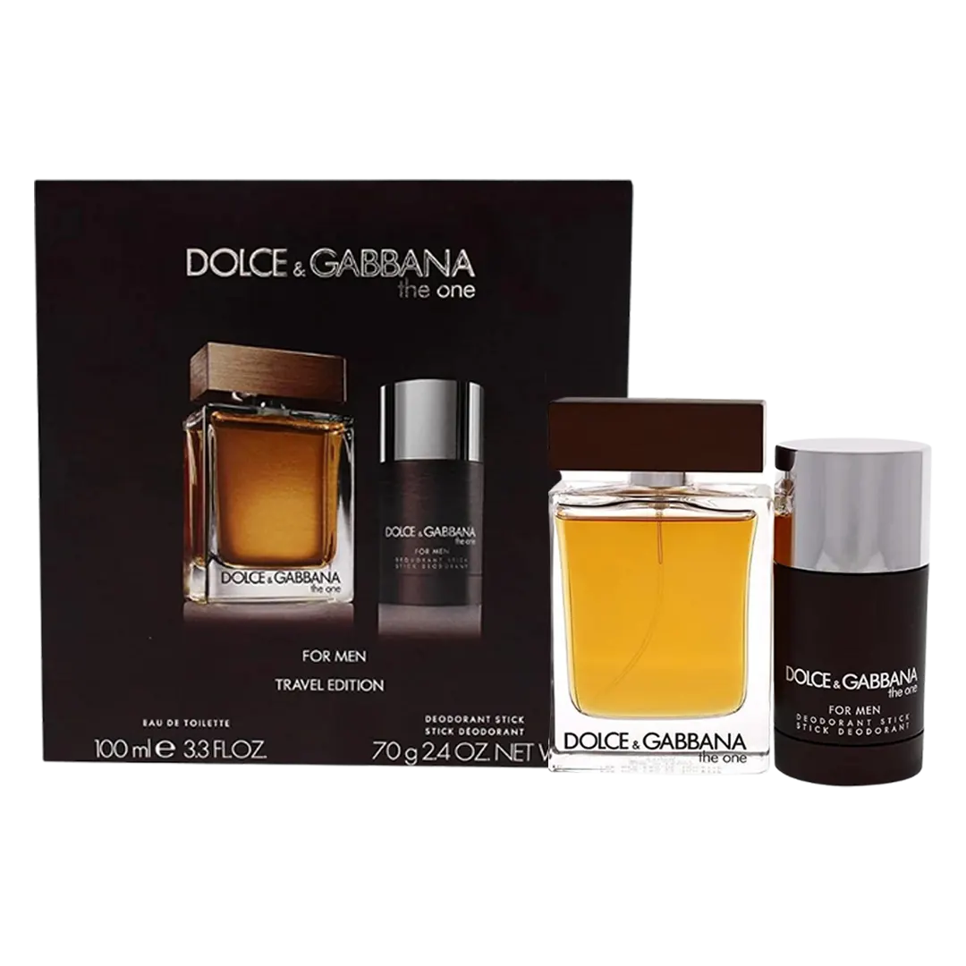 Dolce & Gabbana The One Travel Edition Eau De Toilette Men's Gift Set - 2Pcs - Medaid