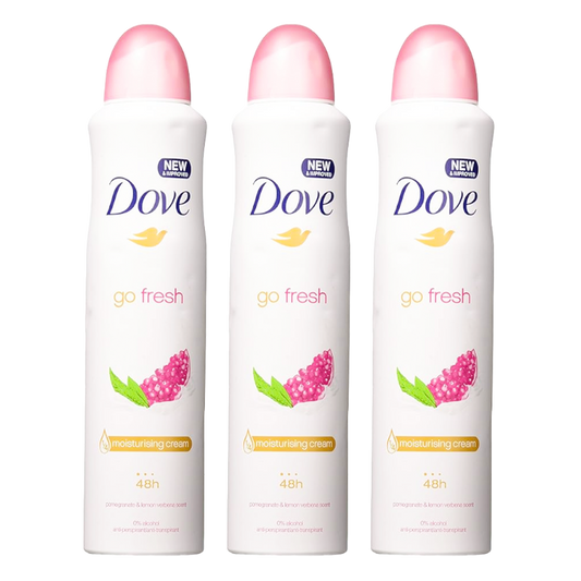 Dove Go Fresh Pomegranate & Lemon Verbena 48H Anti-Perspirant Spray Deodorant For Her - Pack Of 3 - Medaid
