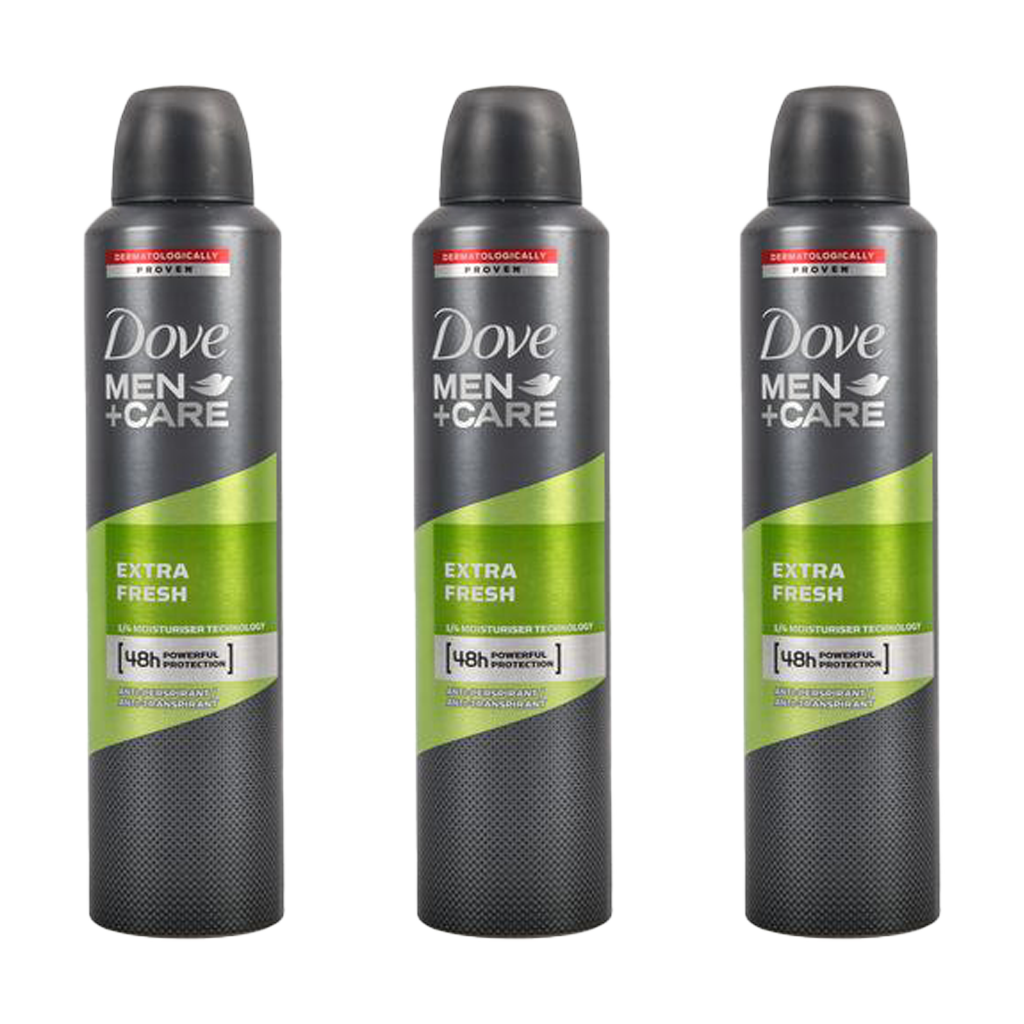 Dove Men + Care Extra Fresh Spray Deodorant - Pack of 3 - Medaid