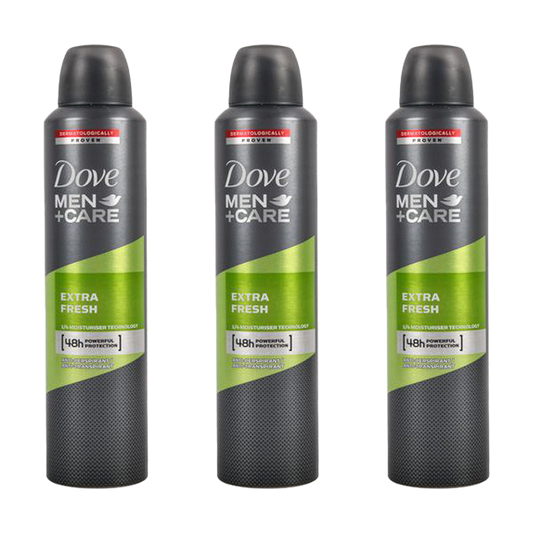 Dove Men + Care Extra Fresh Spray Deodorant - Pack of 3 - Medaid