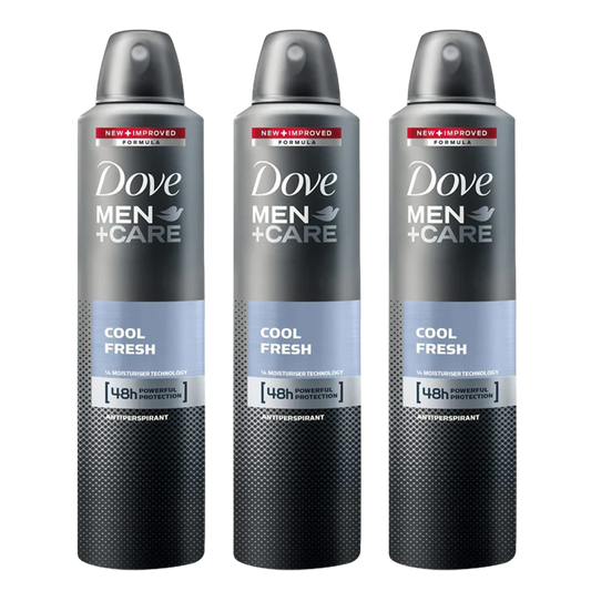 Dove Men + Care Cool Fresh 48H Anti-Perspirant Spray Deodorant For Him - Pack Of 3 - Medaid