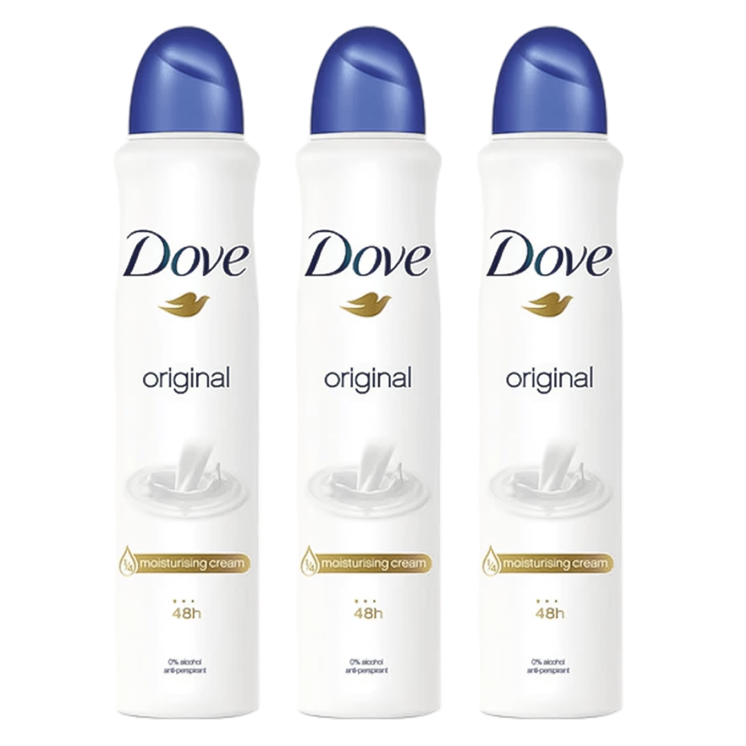 Dove Original 48H Anti-Perspirant Spray Deodorant For Her - Pack Of 3 - Medaid
