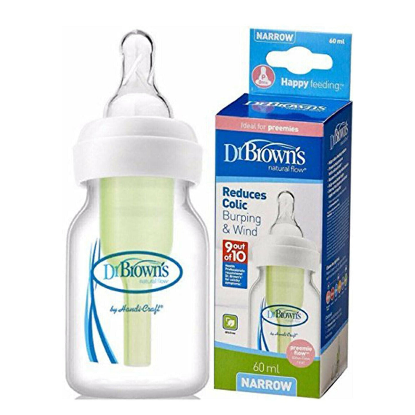 Dr Browns - Options Preemie Flow Anti-Colic Feeding Bottle - 60ml - Medaid International