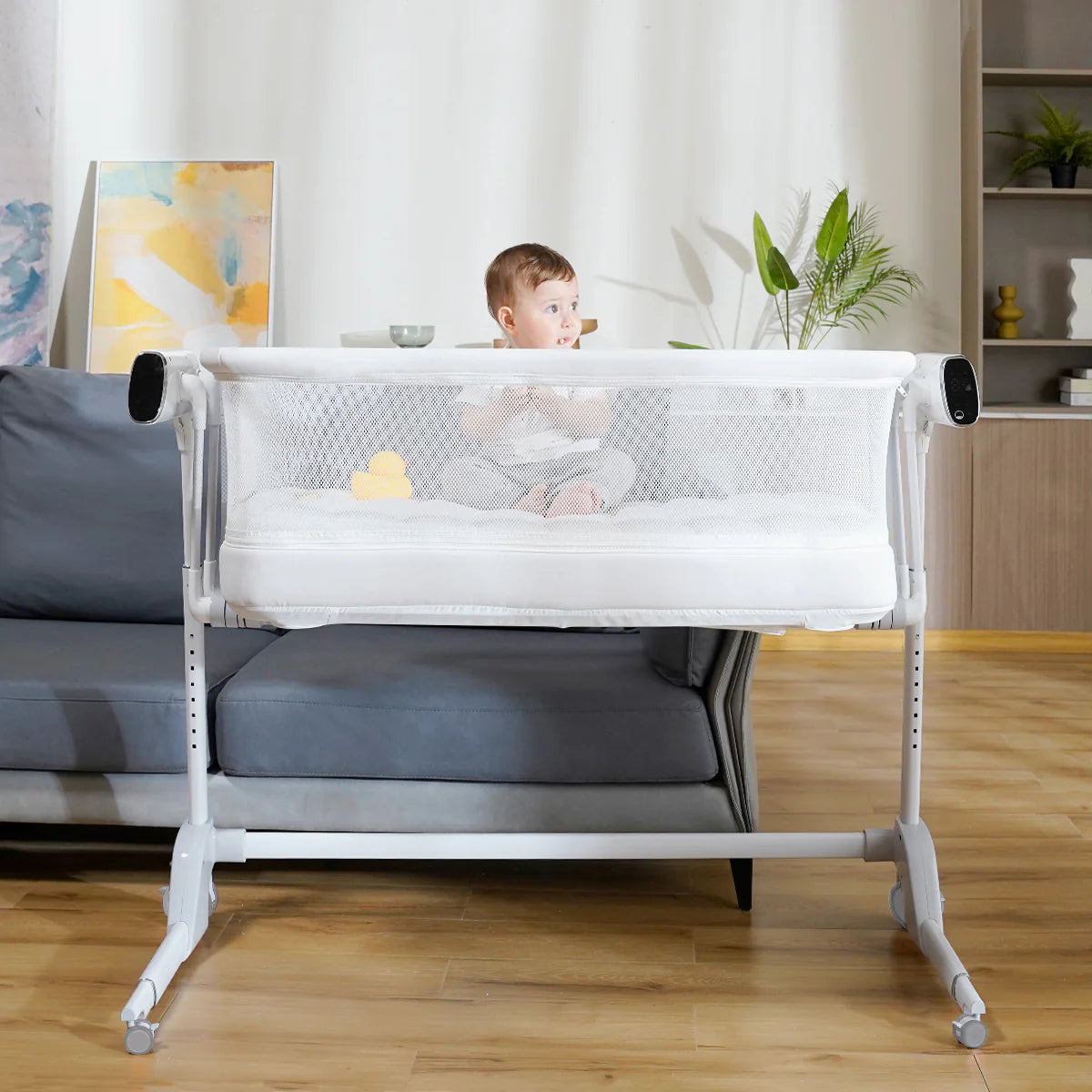 Miila Nova Smart Soothing Bassinet – 2-in-1 Baby Bassinet & Playpen