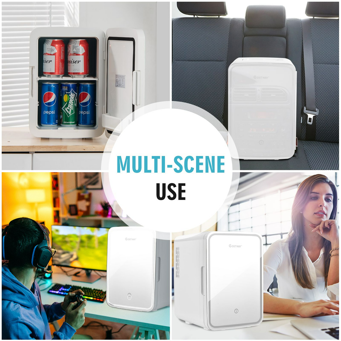 4L Mini Fridge with Dimmable LED Mirror ‚Äì Portable Cooler & Warmer for Cosmetics, Food - Medaid International