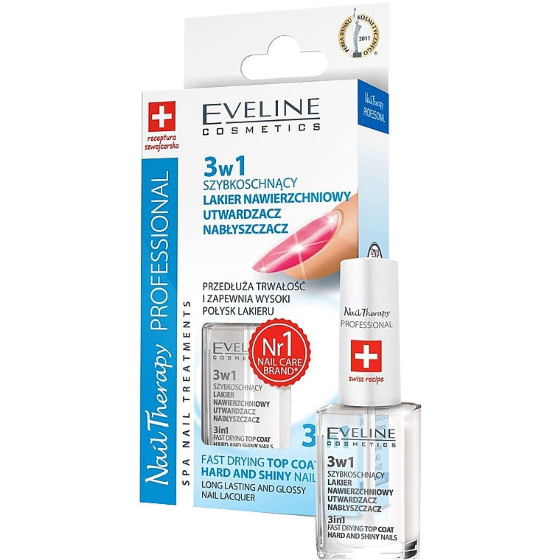 Eveline 3 in 1 Top Coat - 12 ml - Medaid