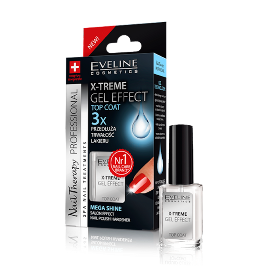 Eveline Extreme Gel Effect Top Coat - 12 ml - Medaid