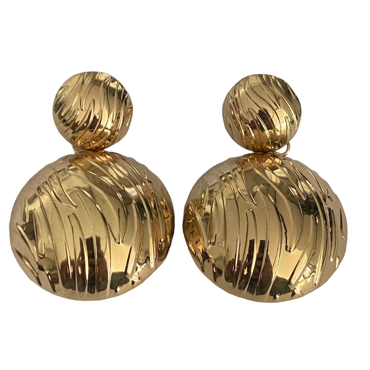 Golden duo earrings accessory #4016 - Medaid International