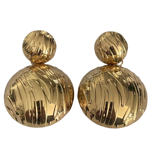Golden duo earrings accessory #4016 - Medaid International