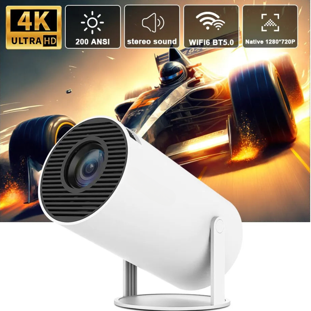 4K Mini Projector HY300: Full HD Home Theater, 4K Android Smart Bluetooth WiFi TV Projector - Medaid International