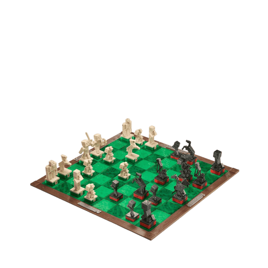 Chess Set Overworld Heroes vs. Hostile Mobs - Minecraft By Noble Collection - Medaid International