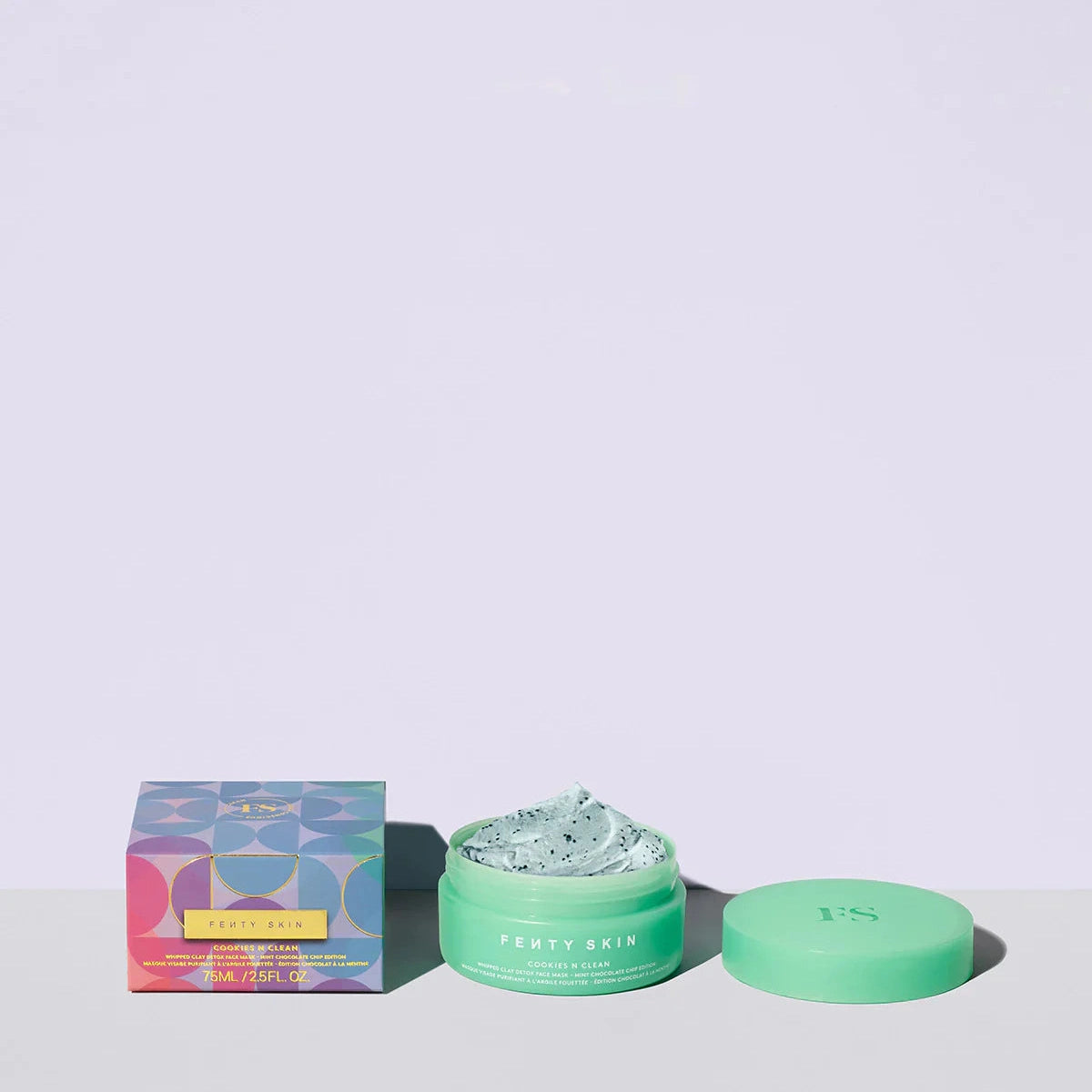 fenty-skin-cookies-n-clean-whipped-clay-pore-detox-face-mask-with-salicylic-acid-charcoal-75-ml - Medaid
