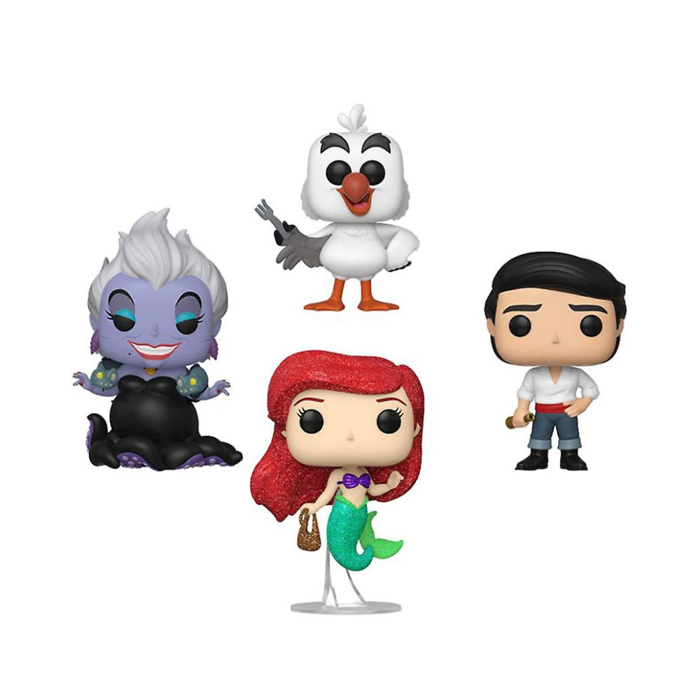 Funko 4 Pack : Disney : Little Mermaid (Diamond Glitter) - Medaid International