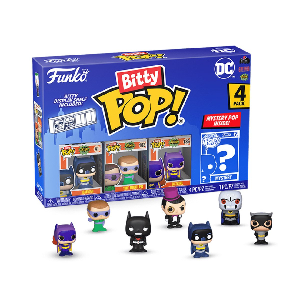 Funko Bitty POP! DC Comics 4 Figure Pack Includes Batman,The Riddler , Batgirl and a Mystery DC Comics Bitty Pop! - Medaid International